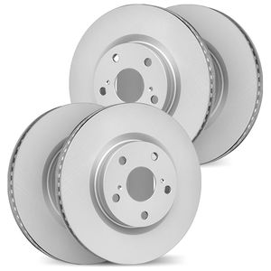 Dynamic Friction 4004-48071 - Front and Rear Geospec Coated Smooth Brake Rotor 4 Wheel Set
