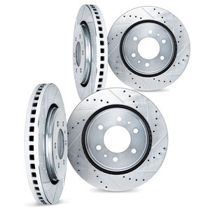 Dynamic Friction 7004-44000 - Front and Rear Drilled and Slotted Silver Rotors