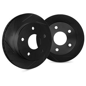 Dynamic Friction 3002-54010 - Front Slotted Black Rotors