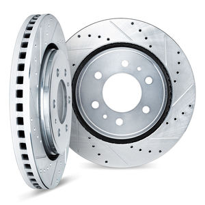 Dynamic Friction 7002-47068 - Front Drilled and Slotted Silver Rotors