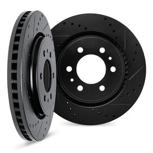 Dynamic Friction 8002-47068 - Front Drilled and Slotted-Black Rotors