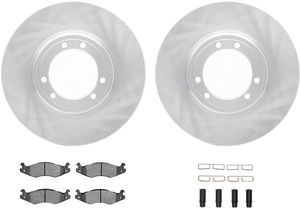Dynamic Friction 6212-44001 - Front OR Rear Brake Kit - Quickstop Rotors and Heavy Duty Brake Pads With Hardware