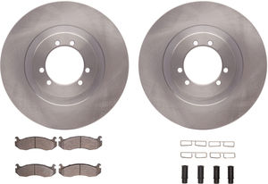 Dynamic Friction 6212-44005 - Front Brake Kit - Quickstop Rotors and Heavy Duty Brake Pads With Hardware