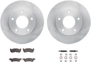 Dynamic Friction 6212-46073 - Front Brake Kit - Quickstop Rotors and Heavy Duty Brake Pads With Hardware