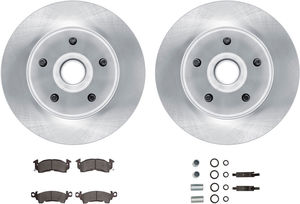 Dynamic Friction 6212-46079 - Front Brake Kit - Quickstop Rotors and Heavy Duty Brake Pads With Hardware