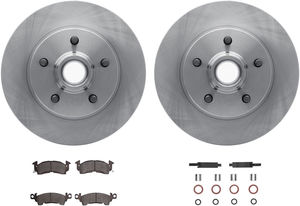 Dynamic Friction 6212-46085 - Front Brake Kit - Quickstop Rotors and Heavy Duty Brake Pads With Hardware