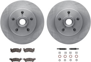 Dynamic Friction 6212-47104 - Front Brake Kit - Quickstop Rotors and Heavy Duty Brake Pads With Hardware
