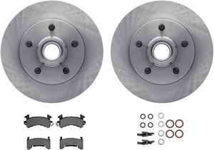 Dynamic Friction 6212-47136 - Front Brake Kit - Quickstop Rotors and Heavy Duty Brake Pads With Hardware