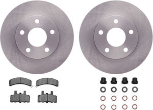 Dynamic Friction 6212-47155 - Front Brake Kit - Quickstop Rotors and Heavy Duty Brake Pads With Hardware