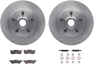 Dynamic Friction 6212-47280 - Front Brake Kit - Quickstop Rotors and Heavy Duty Brake Pads With Hardware