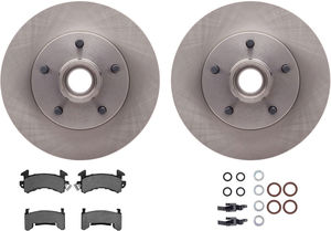 Dynamic Friction 6212-47286 - Front Brake Kit - Quickstop Rotors and Heavy Duty Brake Pads With Hardware