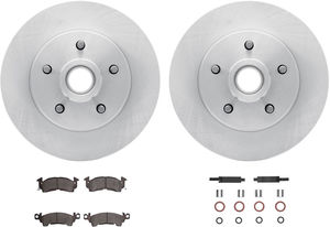 Dynamic Friction 6212-47298 - Front Brake Kit - Quickstop Rotors and Heavy Duty Brake Pads With Hardware