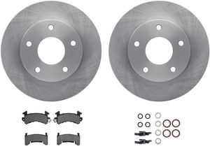 Dynamic Friction 6212-48102 - Front Brake Kit - Quickstop Rotors and Heavy Duty Brake Pads With Hardware