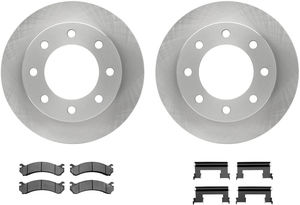 Dynamic Friction 6212-48252 - Front Brake Kit - Quickstop Rotors and Heavy Duty Brake Pads With Hardware
