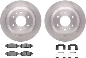 Dynamic Friction 6212-48288 - Rear Brake Kit - Quickstop Rotors and Heavy Duty Brake Pads With Hardware