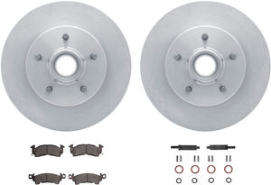 Dynamic Friction 6212-51001 - Front Brake Kit - Quickstop Rotors and Heavy Duty Brake Pads With Hardware