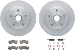 Dynamic Friction 6212-51002 - Front Brake Kit - Quickstop Rotors and Heavy Duty Brake Pads With Hardware