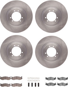 Dynamic Friction 6214-44001 - Front and Rear Brake Kit - Quickstop Rotors and Heavy Duty Brake Pads With Hardware