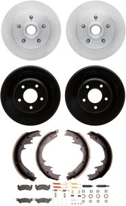 Dynamic Friction 6214-47058 - Front and Rear Brake Kit - Quickstop Rotors and Heavy Duty Brake Pads With Hardware