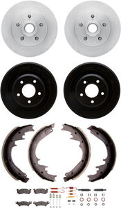 Dynamic Friction 6214-47059 - Front and Rear Brake Kit - Quickstop Rotors and Heavy Duty Brake Pads With Hardware