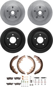 Dynamic Friction 6214-47207 - Front and Rear Brake Kit - Quickstop Rotors and Heavy Duty Brake Pads With Hardware