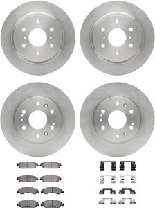 Dynamic Friction 6214-48221 - Front and Rear Brake Kit - Quickstop Rotors and Heavy Duty Brake Pads With Hardware