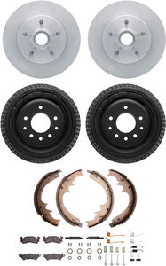Dynamic Friction 6214-51004 - Front and Rear Brake Kit - Quickstop Rotors and Heavy Duty Brake Pads With Hardware