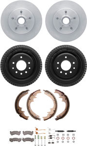 Dynamic Friction 6214-51006 - Front and Rear Brake Kit - Quickstop Rotors and Heavy Duty Brake Pads With Hardware