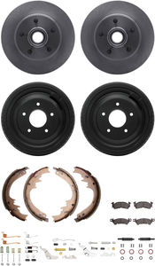 Dynamic Friction 6284-47047 - Front and Rear Brake Kit - Quickstop Rotors and Heavy Duty Brake Pads With Hardware