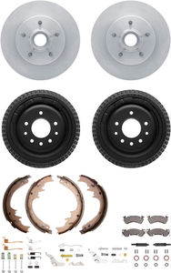 Dynamic Friction 6284-51010 - Front and Rear Brake Kit - Quickstop Rotors and Heavy Duty Brake Pads With Hardware