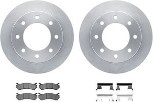 Dynamic Friction 6212-48019 - Rear Brake Kit - Quickstop Rotors and Heavy Duty Brake Pads With Hardware