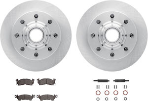 Dynamic Friction 6212-48093 - Front Brake Kit - Quickstop Rotors and Heavy Duty Brake Pads With Hardware