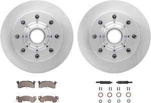 Dynamic Friction 6212-48094 - Front Brake Kit - Quickstop Rotors and Heavy Duty Brake Pads With Hardware