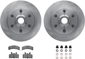 Dynamic Friction 6212-48132 - Front Brake Kit - Quickstop Rotors and Heavy Duty Brake Pads With Hardware