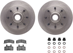 Dynamic Friction 6212-48141 - Front Brake Kit - Quickstop Rotors and Heavy Duty Brake Pads With Hardware