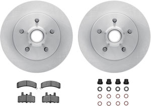 Dynamic Friction 6212-48174 - Front Brake Kit - Quickstop Rotors and Heavy Duty Brake Pads With Hardware