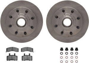 Dynamic Friction 6212-48183 - Front Brake Kit - Quickstop Rotors and Heavy Duty Brake Pads With Hardware