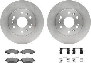 Dynamic Friction 6212-48313 - Front Brake Kit - Quickstop Rotors and Heavy Duty Brake Pads With Hardware