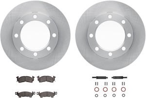 Dynamic Friction 6212-48373 - Front Brake Kit - Quickstop Rotors and Heavy Duty Brake Pads With Hardware