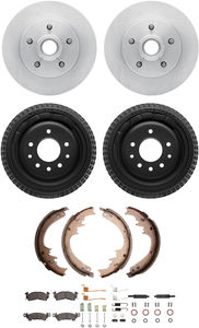 Dynamic Friction 6214-47241 - Front and Rear Brake Kit - Quickstop Rotors and Heavy Duty Brake Pads With Hardware