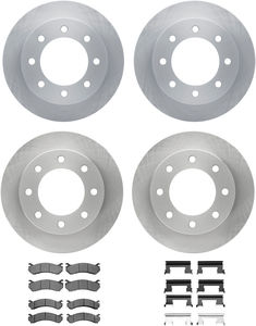 Dynamic Friction 6214-48486 - Front and Rear Brake Kit - Quickstop Rotors and Heavy Duty Brake Pads With Hardware