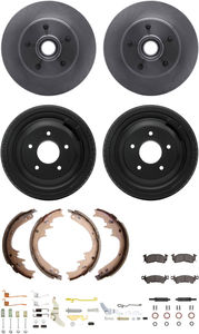 Dynamic Friction 6284-47044 - Front and Rear Brake Kit - Quickstop Rotors and Heavy Duty Brake Pads With Hardware