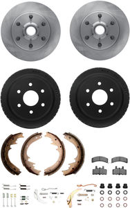 Dynamic Friction 6284-48187 - Front and Rear Brake Kit - Quickstop Rotors and Heavy Duty Brake Pads With Hardware