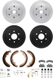 Dynamic Friction 6284-48193 - Front and Rear Brake Kit - Quickstop Rotors and Heavy Duty Brake Pads With Hardware