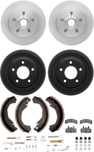 Dynamic Friction 6284-48229 - Front and Rear Brake Kit - Quickstop Rotors and Heavy Duty Brake Pads With Hardware