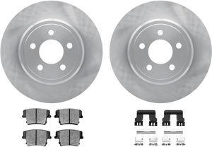 Dynamic Friction 6212-39101 - Rear Brake Kit - Quickstop Rotors and Heavy Duty Brake Pads With Hardware