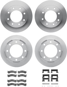 Dynamic Friction 6214-48522 - Front and Rear Brake Kit - Quickstop Rotors and Heavy Duty Brake Pads With Hardware