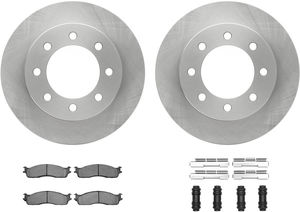 Dynamic Friction 6212-40450 - Front Brake Kit - Quickstop Rotors and Heavy Duty Brake Pads With Hardware