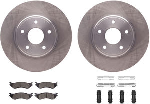 Dynamic Friction 6212-40453 - Rear Brake Kit - Quickstop Rotors and Heavy Duty Brake Pads With Hardware