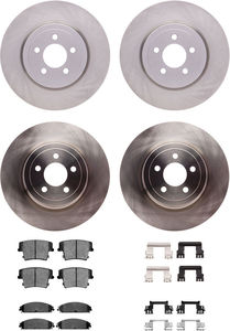 Dynamic Friction 6214-39029 - Front and Rear Brake Kit - Quickstop Rotors and Heavy Duty Brake Pads With Hardware